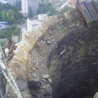 Выполнение ремонтных работ на дымовой трубе материалами системы ПЕНЕТРОН