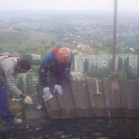 Выполнение ремонтных работ на дымовой трубе материалами системы ПЕНЕТРОН